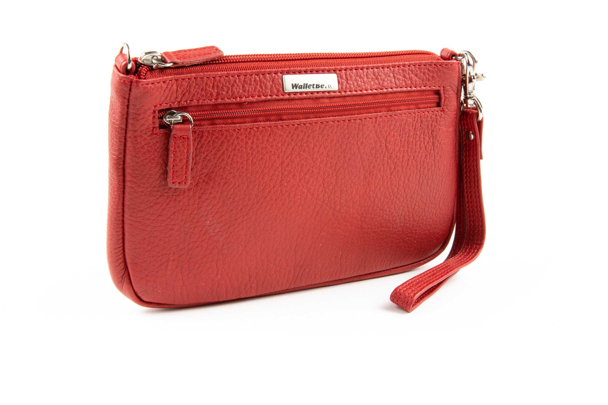 Champs Leather Crossbody Bag with RFID Protection O/S / Burgundy