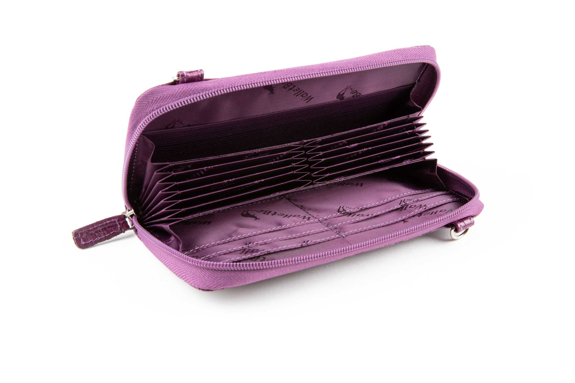 Purple Leather Wristlet/Wallet with Wristlet Strap – Windy Acres