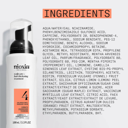 Nioxin SCALP + HAIR THICKENING SYSTEM 4 LEAVE ON TREATMENT 100ML Nioxin SCALP + HAIR THICKENING SYSTEM 4 LEAVE ON TREATMENT 100ML