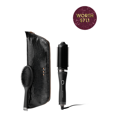 ghd duet blowdry hair dyrer brush gift set