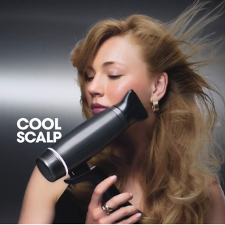 ghd speed professional hair dryer in metallic black