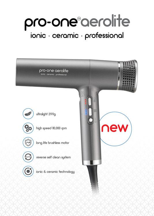 Pro-One Aerolite Hairdryer - Titanium