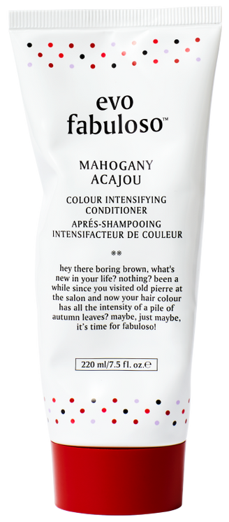 Evo Fabuloso Mahogany is ideal for dull, dry, colour-treated medium brown to dark blonde hair to achieve a mahogany/ red brown tone.