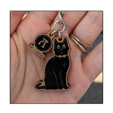 Black Cat Scratch Key Chain