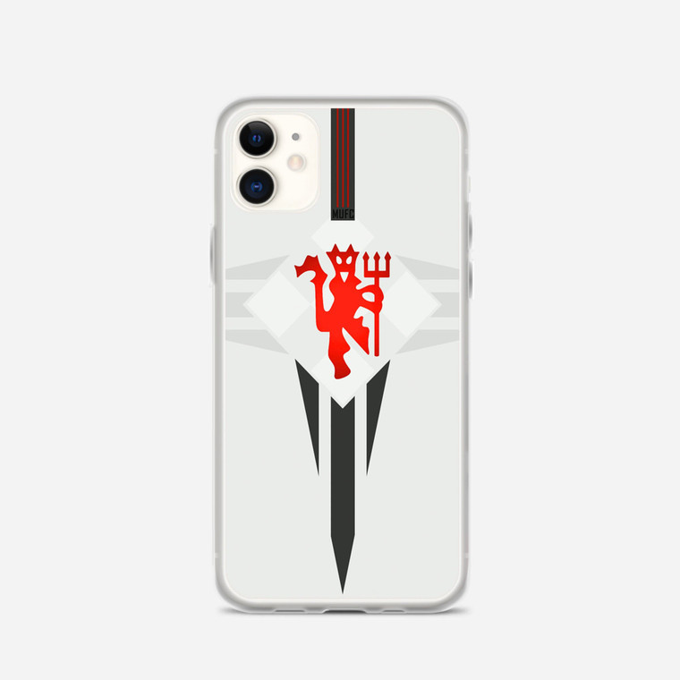 Manchester United Logo On Wood iPhone 11 Case