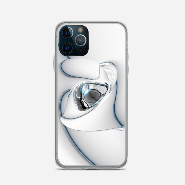 3D White Abstract iPhone 12 Pro Case