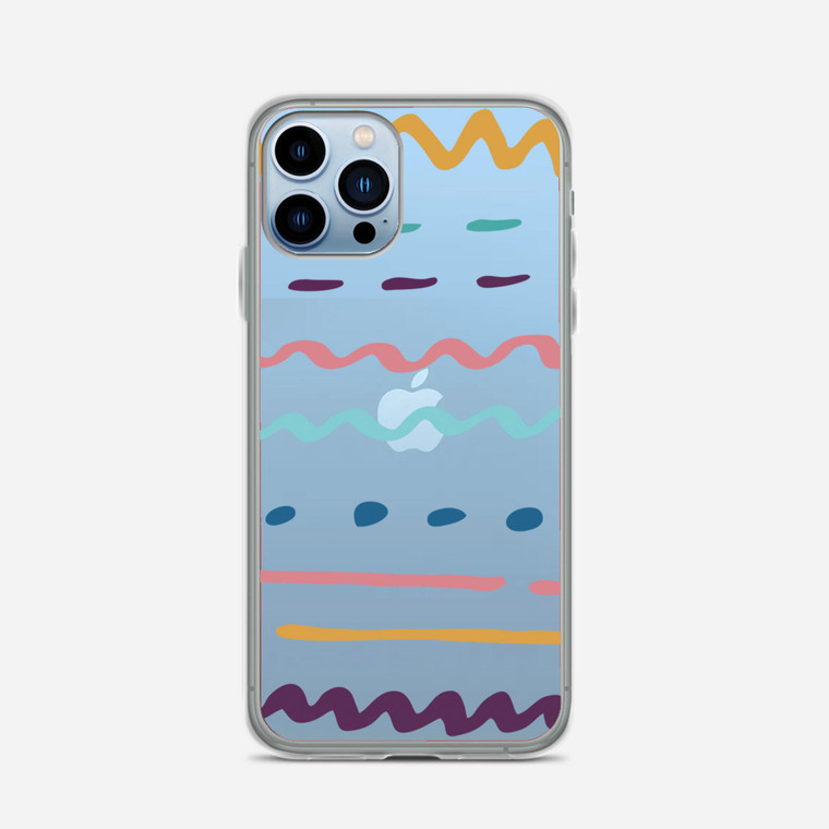 Zigzag Doodle Pattern iPhone 13 Pro Max Case