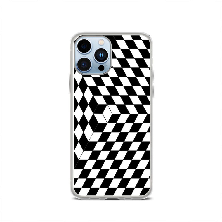 Checkerboard Optical Ilusion iPhone 13 Pro Case