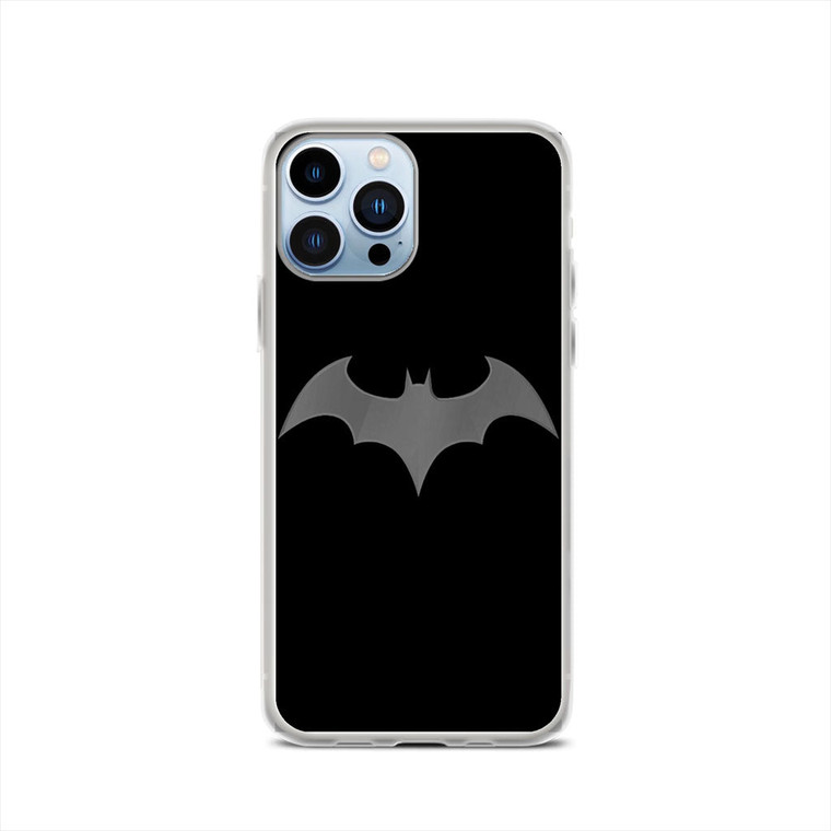 Batman Logo Metal Grey iPhone 13 Pro Case