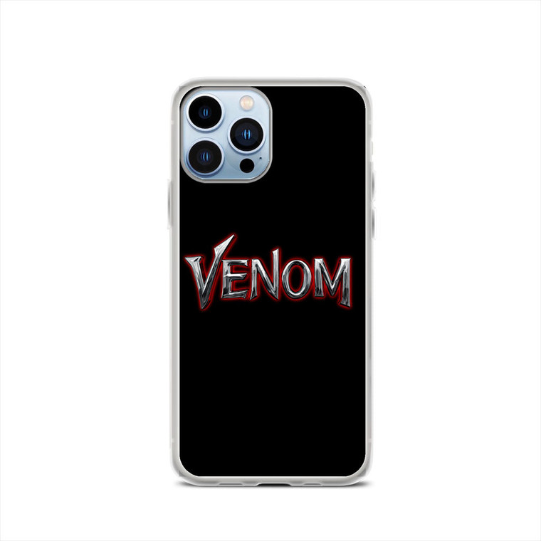 Venom Silver Red Light Typo iPhone 13 Pro Max Case