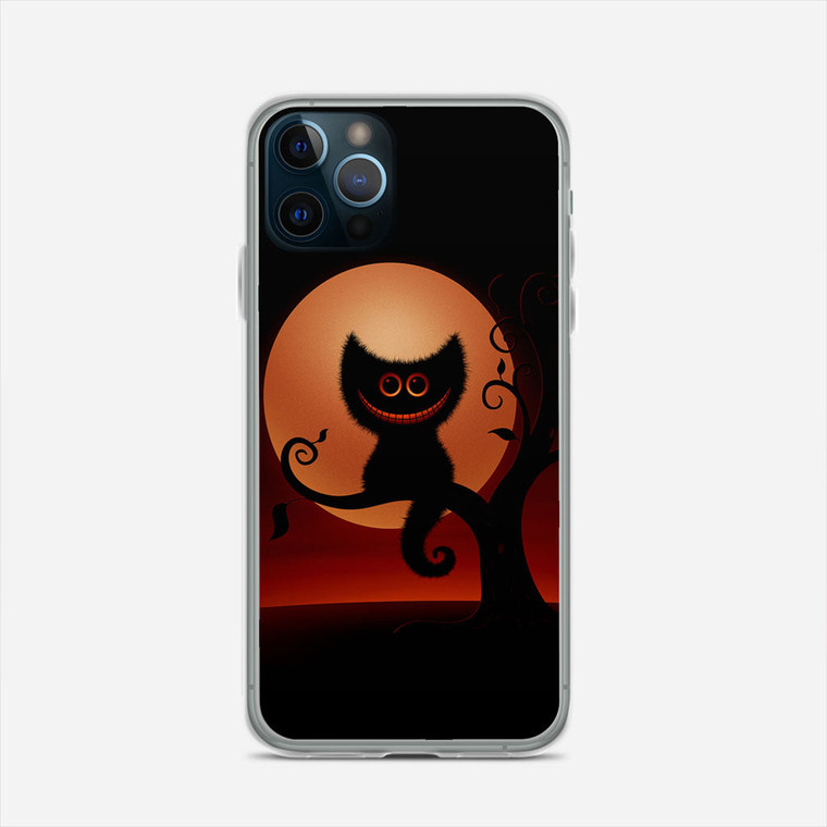 Black Cat Smiley Moonlight iPhone 12 Pro Max Case