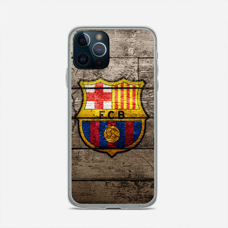 Barcelona Fc Wood Texture iPhone 12 Pro Max Case