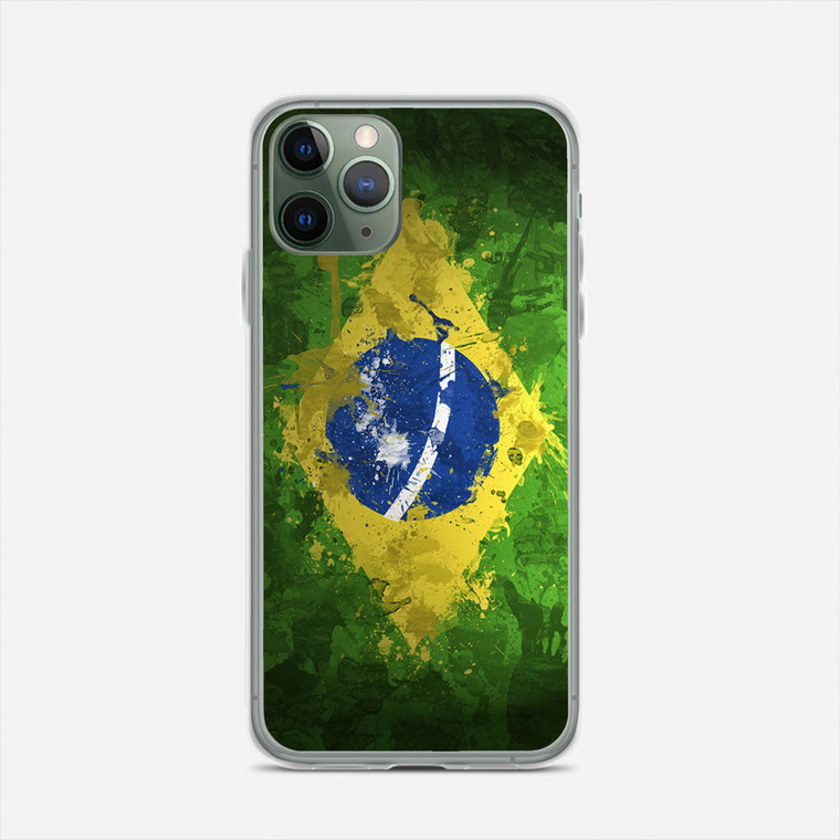 Brazil Splater Flag iPhone 11 Pro Max Case