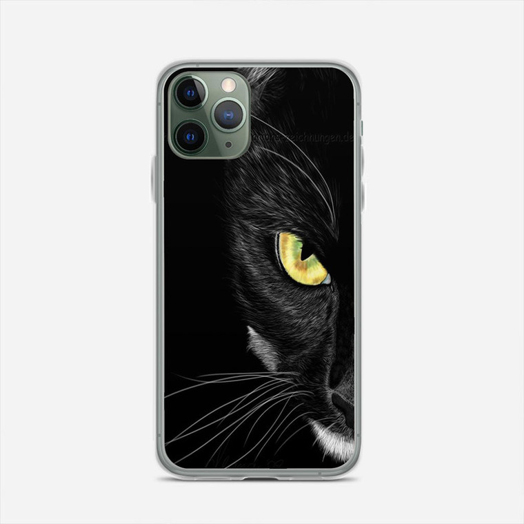Black Cat Yellow Eye iPhone 11 Pro Max Case