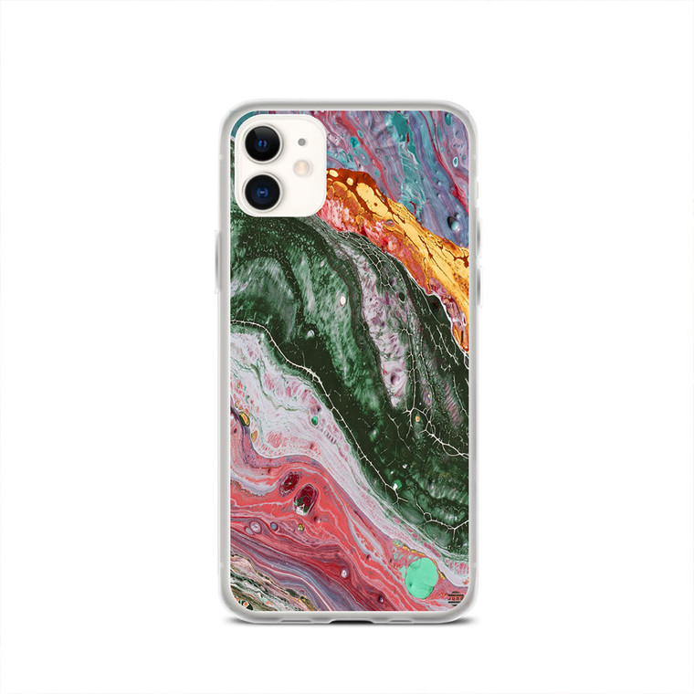 Vibrant Fluid Art Marble iPhone 11 Case
