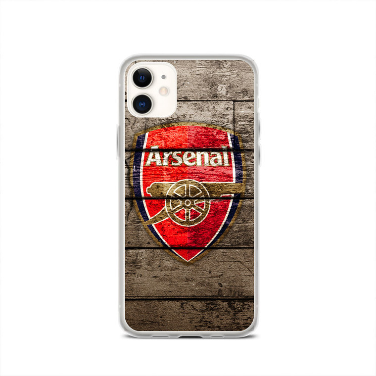Arsenal With Wood Texture iPhone 11 Case