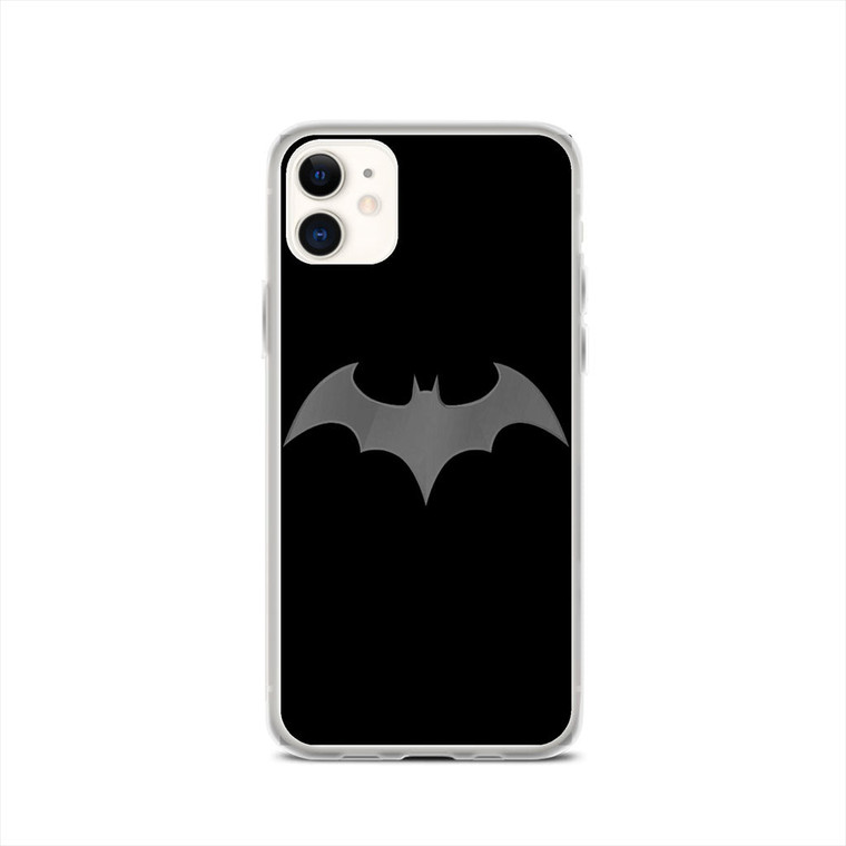 Batman Logo Metal Grey iPhone 12 Mini Case