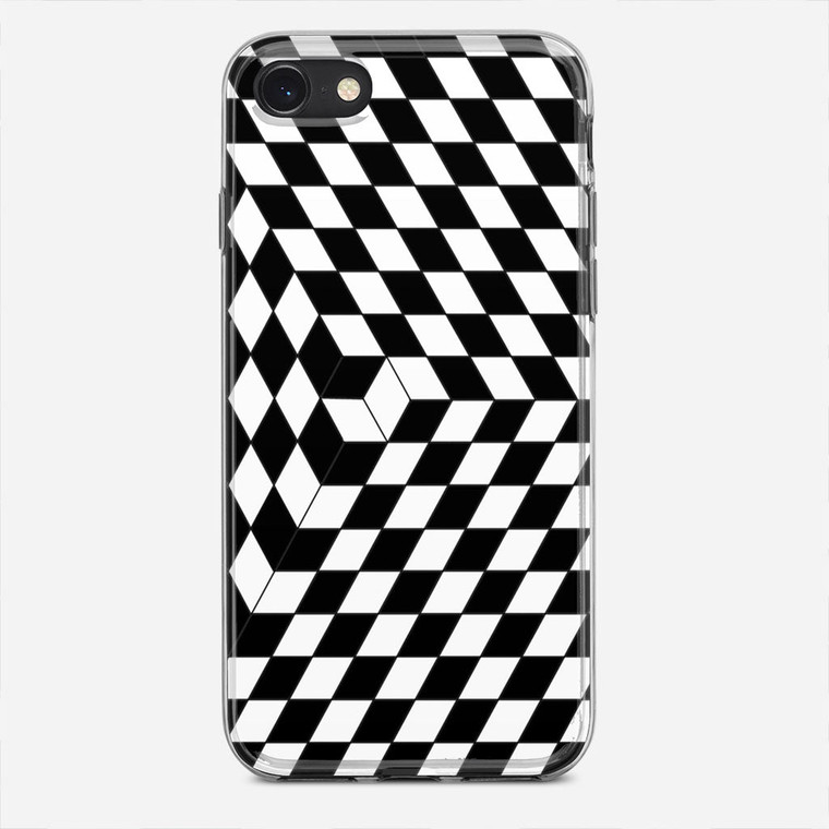 Checkerboard Optical Ilusion iPhone 8 Case