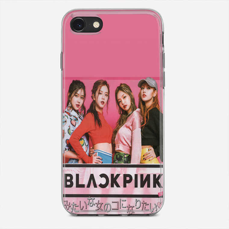 Blackpink Pink Background iPhone SE Case
