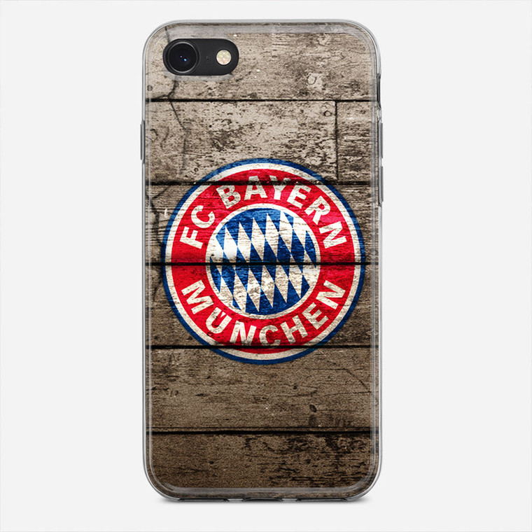 Bayern Munchen With Wood Texture iPhone SE Case