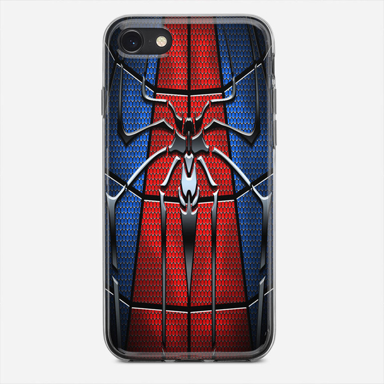 3D Bevel Spiderman Blue Red iPhone SE Case