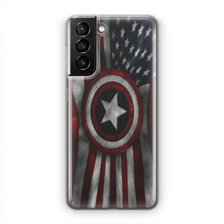Captain America Flag Samsung Galaxy S21 Plus Case