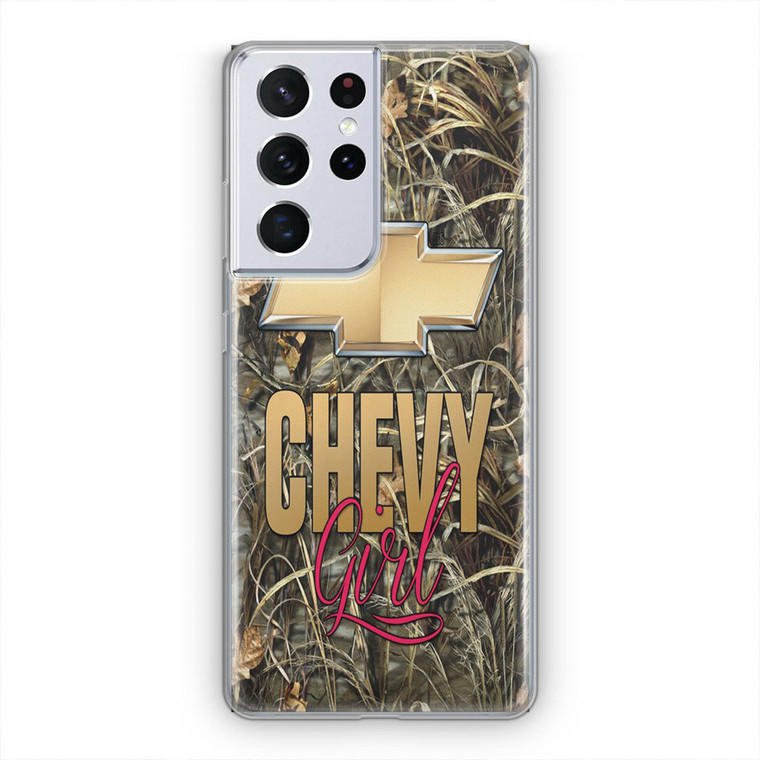 Camo Chevy Girl Samsung Galaxy S21 Ultra Case