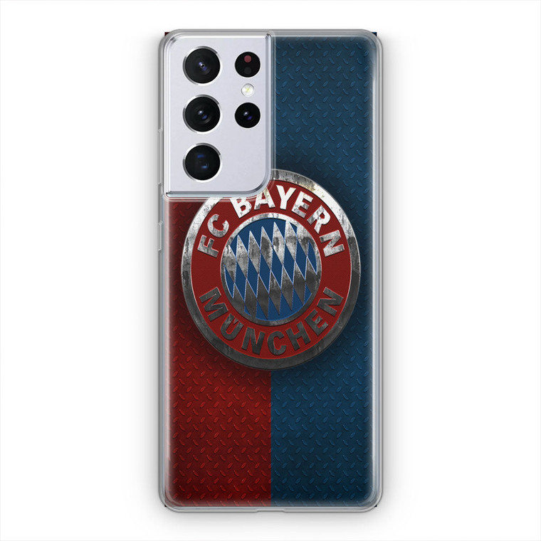 Bayern Munchen Metal Logo Samsung Galaxy S21 Ultra Case