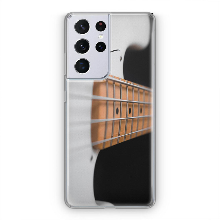 Bass Guitar White Pearl Samsung Galaxy S21 Ultra Case