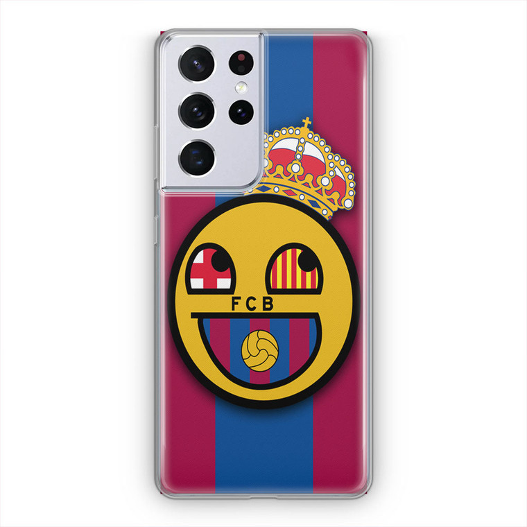 Barcelona Fc Emoticon Samsung Galaxy S21 Ultra Case