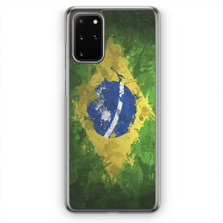 Brazil Splater Flag Samsung Galaxy 20 Case