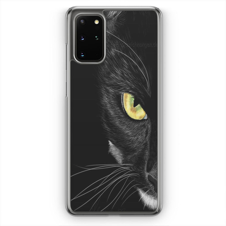 Black Cat Yellow Eye Samsung Galaxy 20 Plus Case