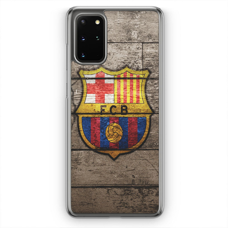 Barcelona Fc Wood Texture Samsung Galaxy 20 Plus Case