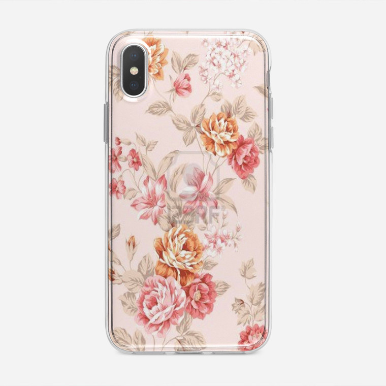 Rose Bouquet Seamless Pattern iPhone XS Max Case