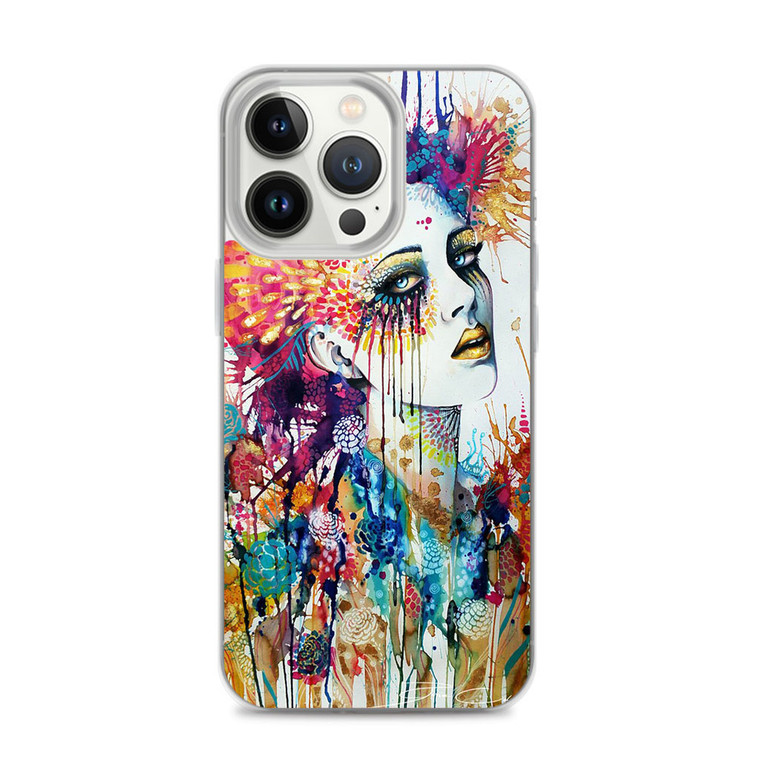 Watercolor Girl Painting iPhone 14 Pro Case