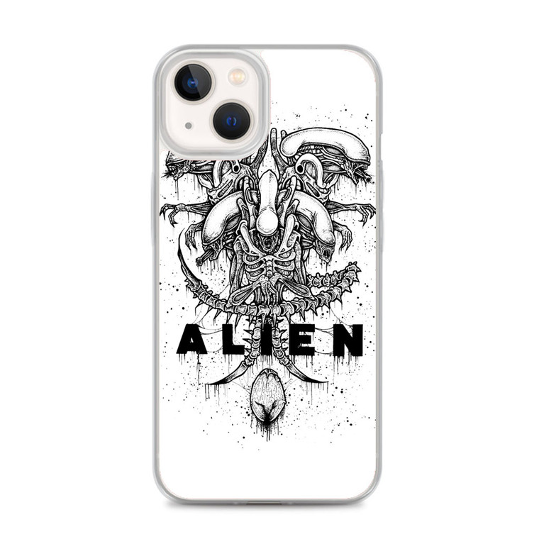 Alien Pointilsm Style iPhone 14 Plus Case