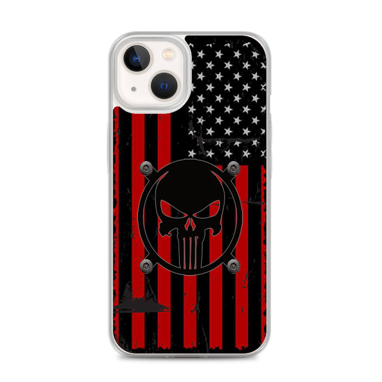 American Flag Punisher iPhone 14 Plus Case