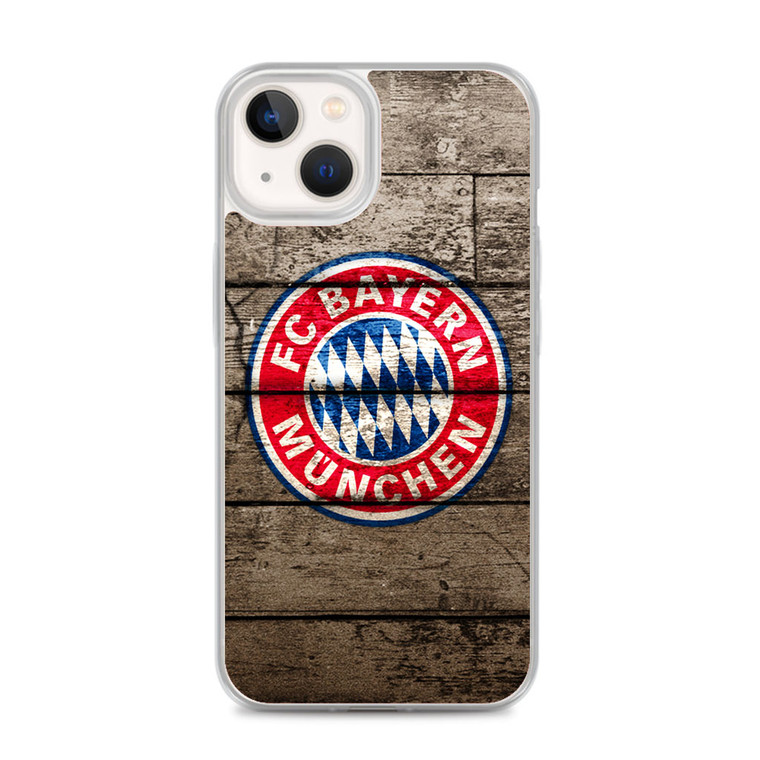 Bayern Munchen With Wood Texture iPhone 14 Case