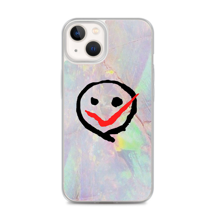 V Smile Rainbow Marble iPhone 14 Case