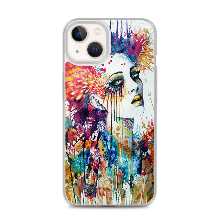 Watercolor Girl Painting iPhone 14 Case