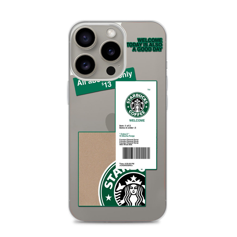 Starbucks Aesthetics Also A Good Day iPhone 15 Pro Case