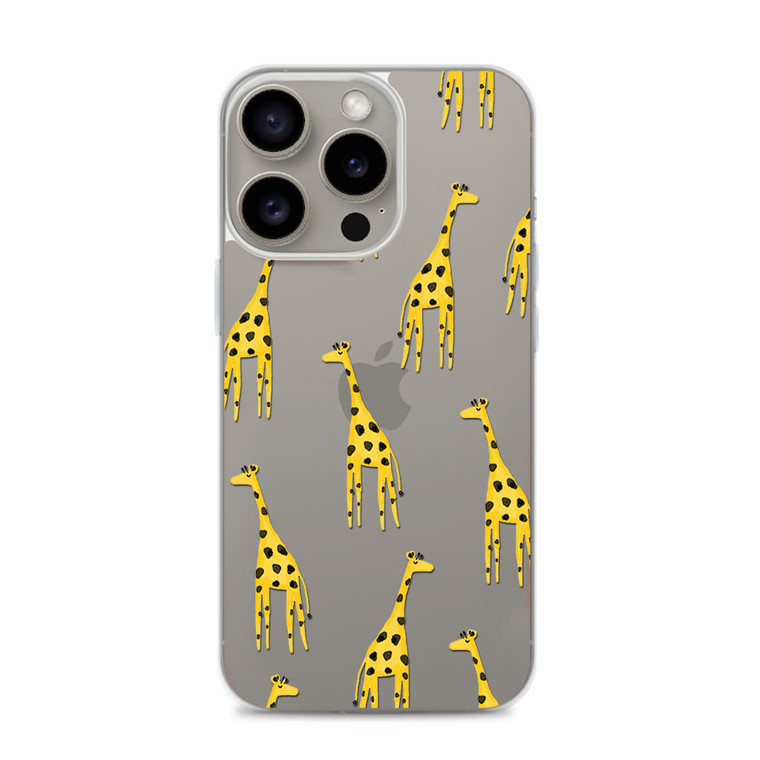 Tall Giraffe Handdrawn iPhone 15 Pro Case