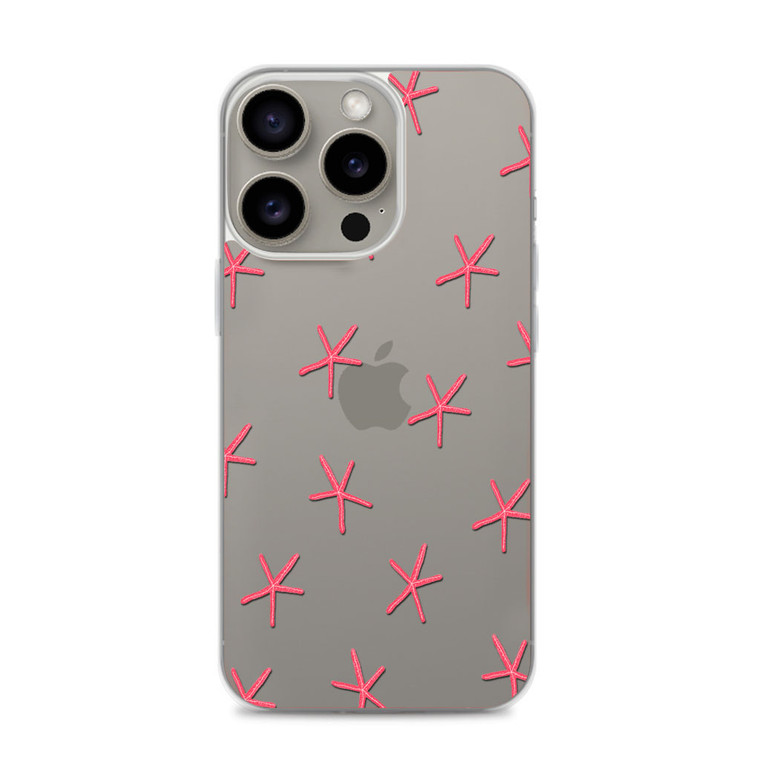 Thin Pink Sea Star iPhone 15 Pro Case