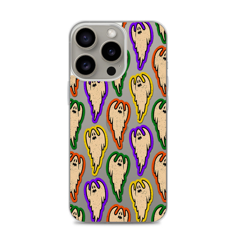 Trippy Ghost Doodle Halloween iPhone 15 Pro Case
