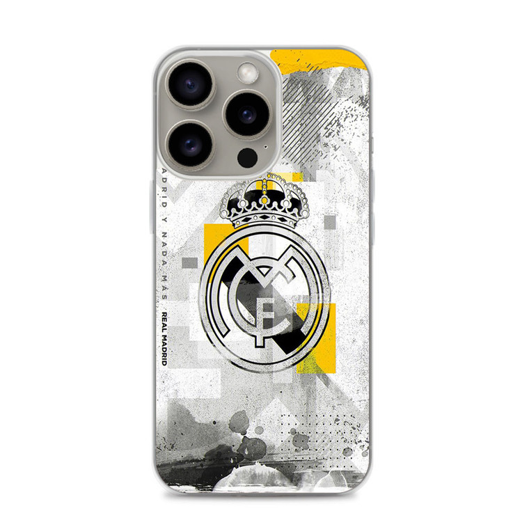 White Real Madrid Logo iPhone 15 Pro Case