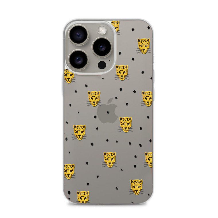 Tigers Head And Black Dots iPhone 15 Pro Max Case