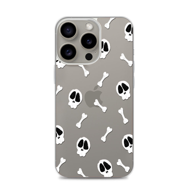 White Skull And Bones iPhone 15 Pro Max Case