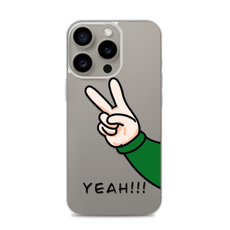 Yeah Peace Hand Sign iPhone 15 Pro Max Case