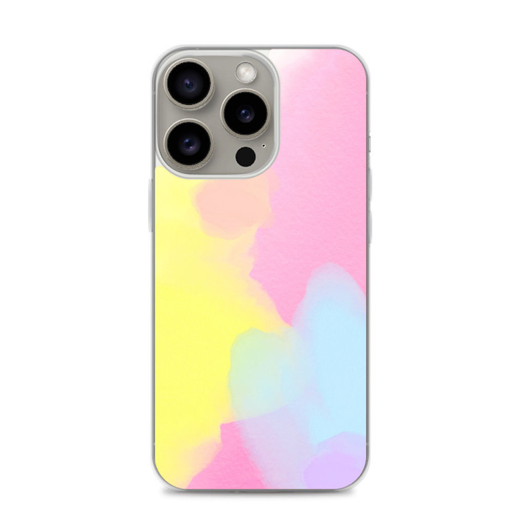 Yellow Pink Watercolour iPhone 15 Pro Max Case