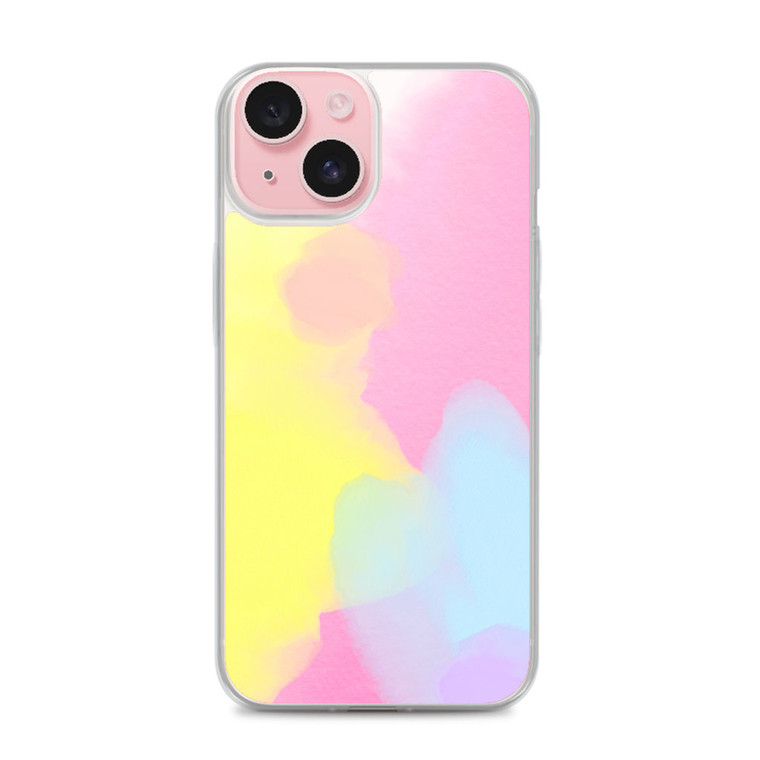 Yellow Pink Watercolour iPhone 15 Case